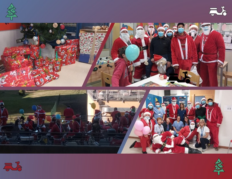 Solidarietà su due ruote: i Babbi Natale in Vespa alla Pediatria di Udine 