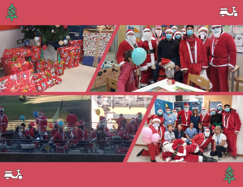 Solidarietà su due ruote: i Babbi Natale in Vespa alla Pediatria di Udine 