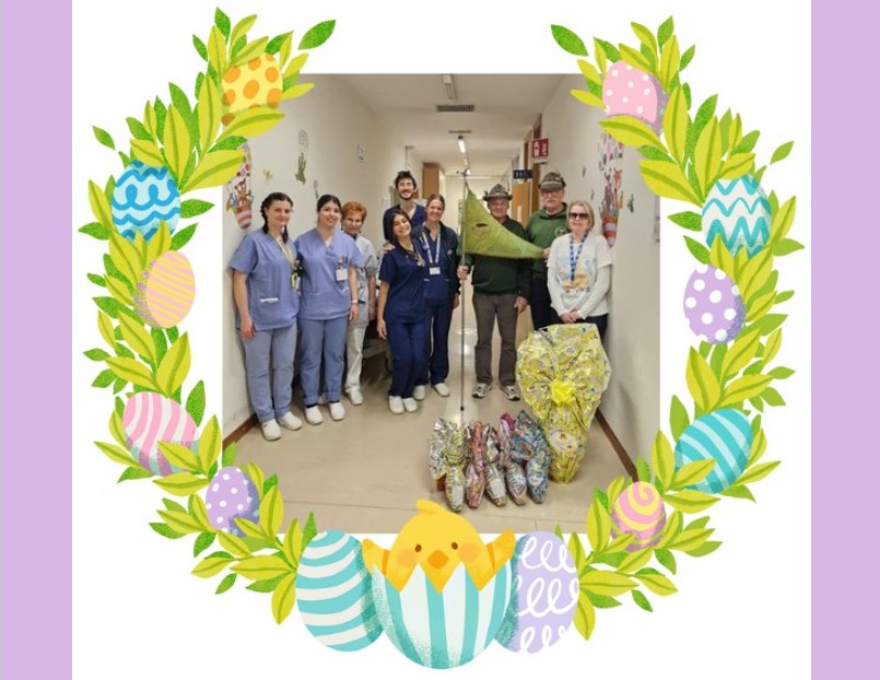 Una dolce Pasqua in Pediatria grazie agli Alpini di Ceresetto-Torreano 🐣🍫💛