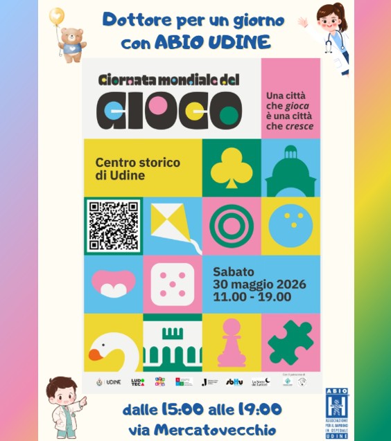 ABIO UDINE alla Giornata Mondiale del Gioco 2026 🎈🩺🧸