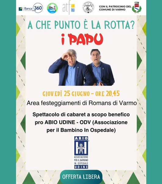 🎭 👥Giovedì a teatro con i PAPU a sostegno di ABIO UDINE 💝 🙋‍♀️