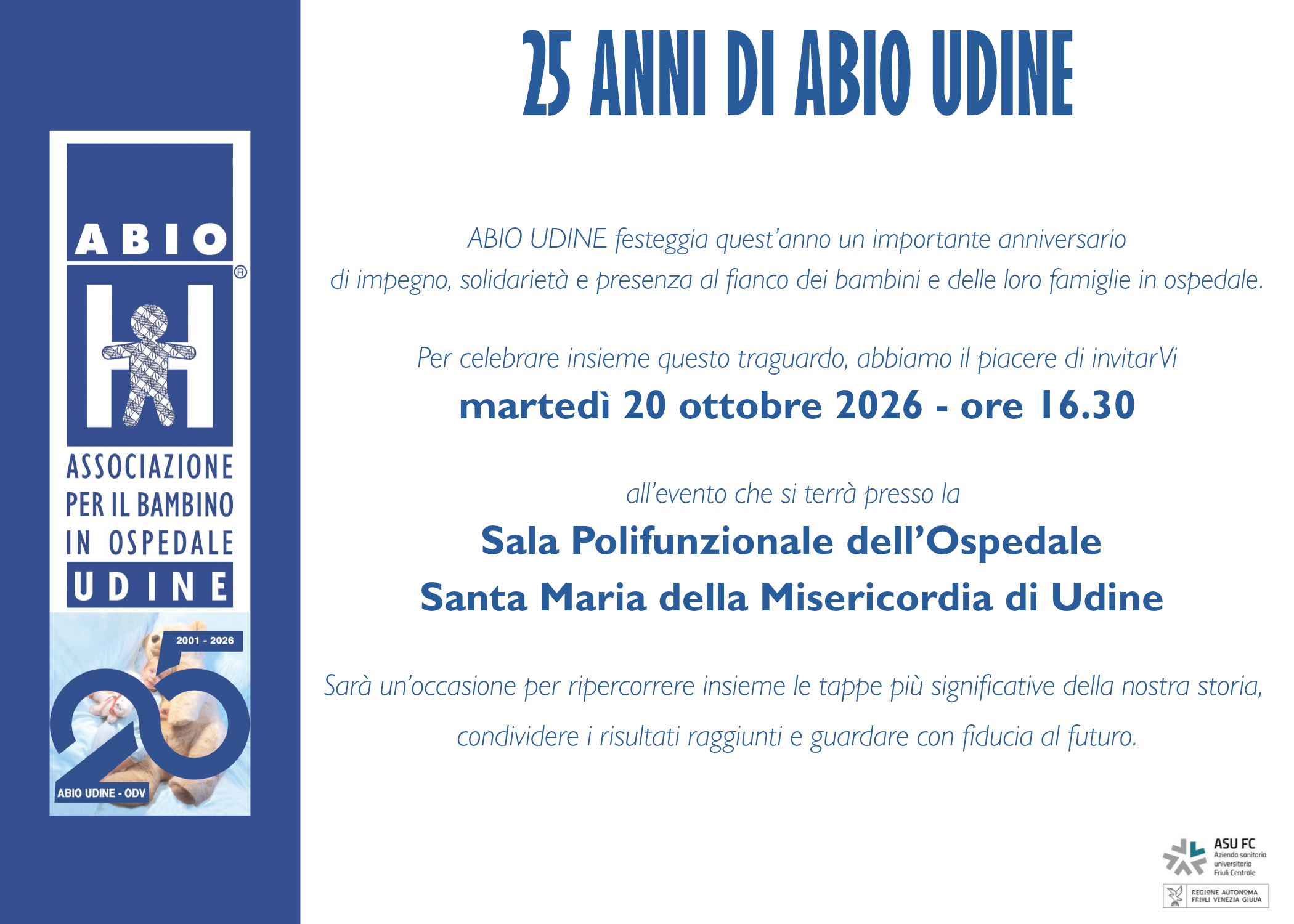 ✨💙 ABIO UDINE compie 25 anni: festeggiamo insieme! 💙✨